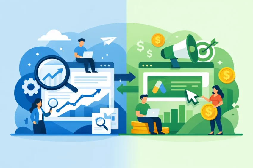 SEO vs Google Ads - ce alegi pentru rezultate